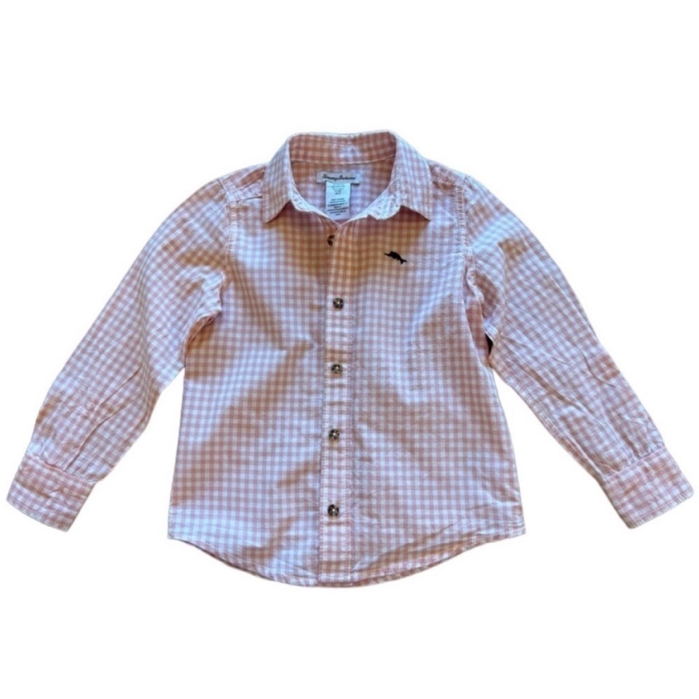 Tommy Bahama Pink Button Down Shirt Lightweight size 5/6